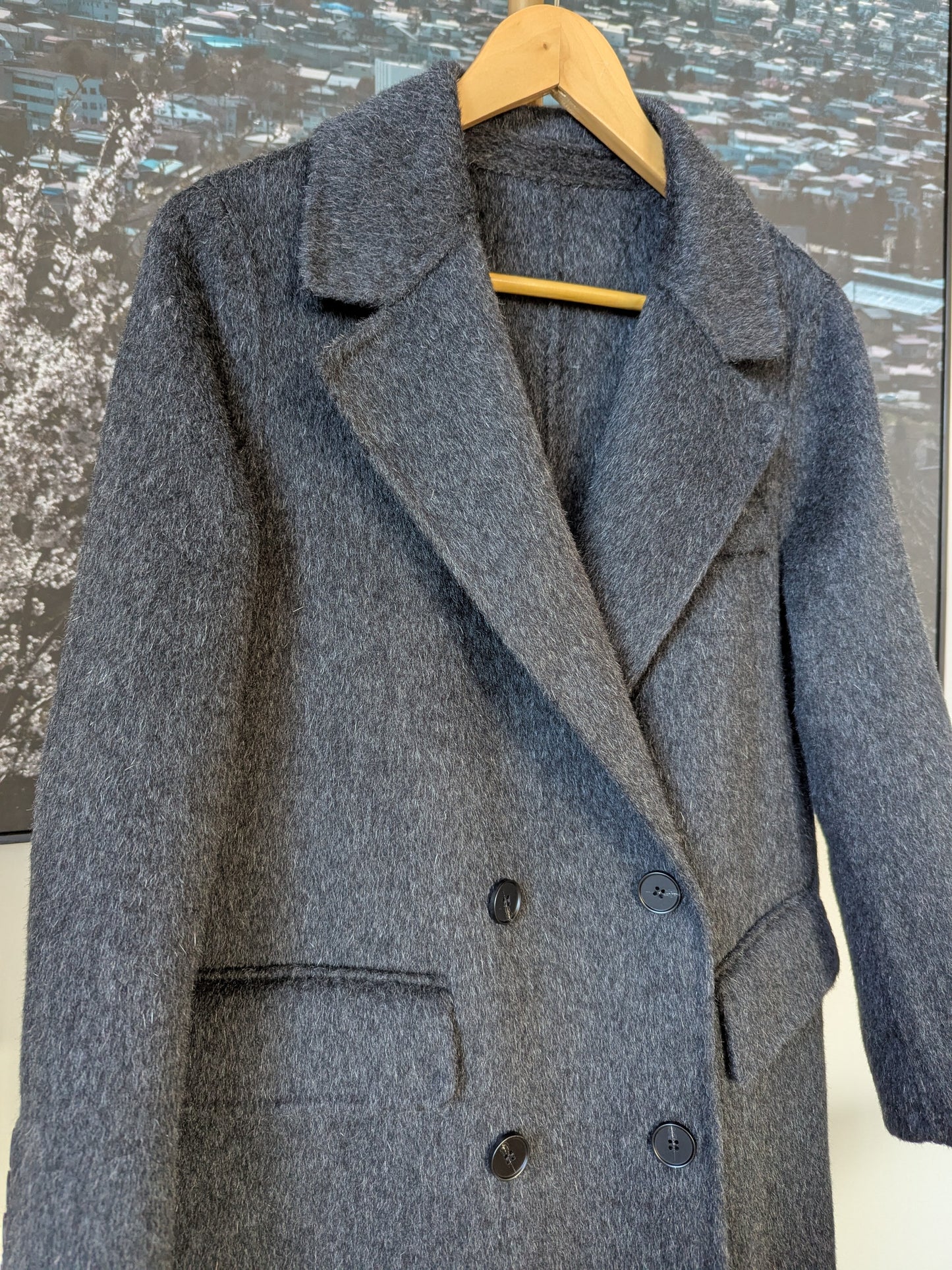 Classico Pure Wool Coat – Style 438 (S6-8 M8-10) Dark Grey