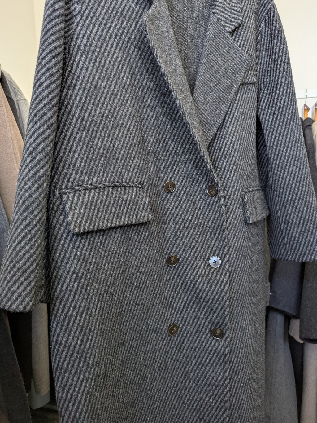 289 70% Wool Coat Dark Grey S 10-12
