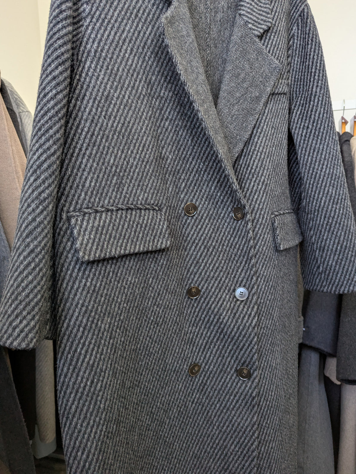 289 70% Wool Coat Dark Grey S 10-12