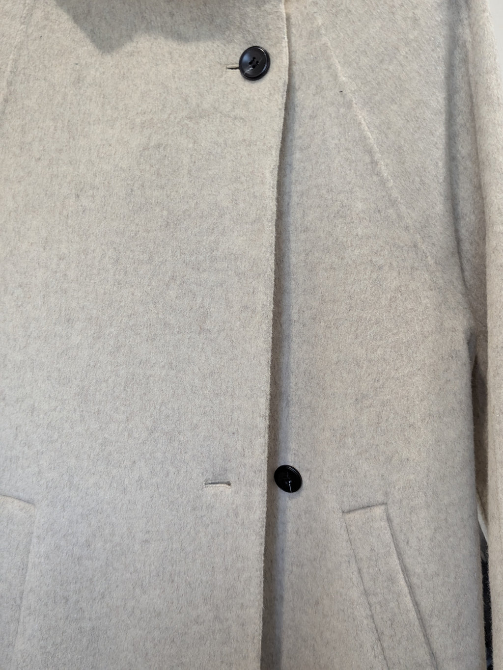 106 70% Wool Coat Oat S 6-8 M 10-12
