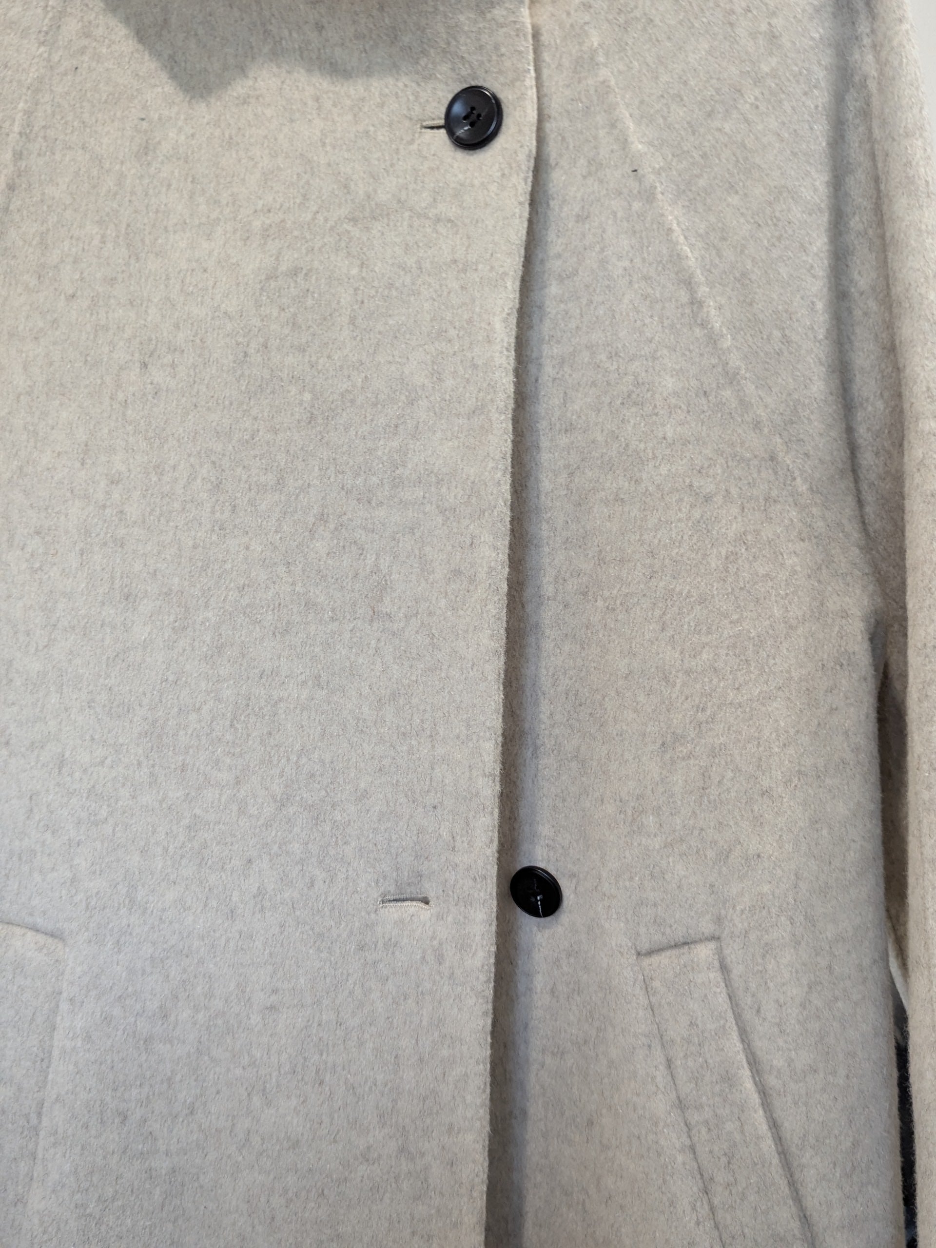 106 70% Wool Coat Oat S 6-8 M 10-12