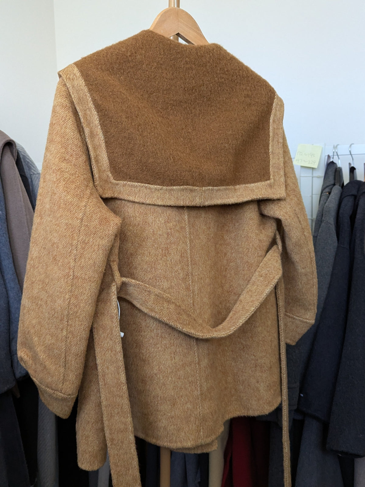 059 68% Wool Coat Camel S 8-10