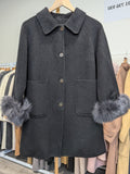 200 100% Wool Coat Black