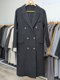 119 100% Wool Coat Black