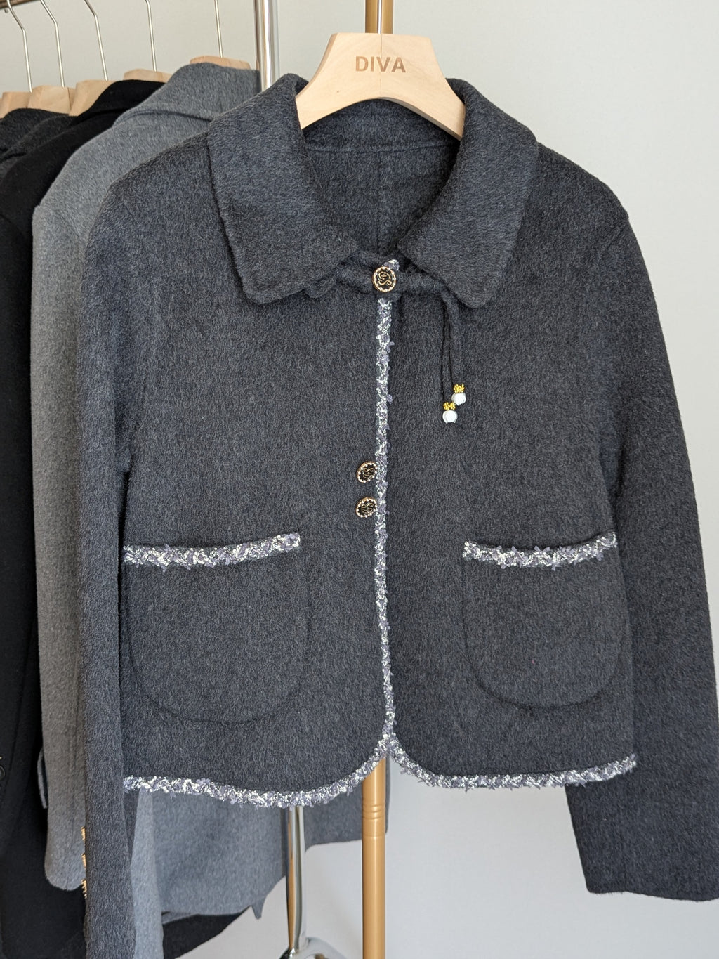 Brand New Pure Wool Coat FREE SHIPPING High Quality Wool 086 Size 8-10