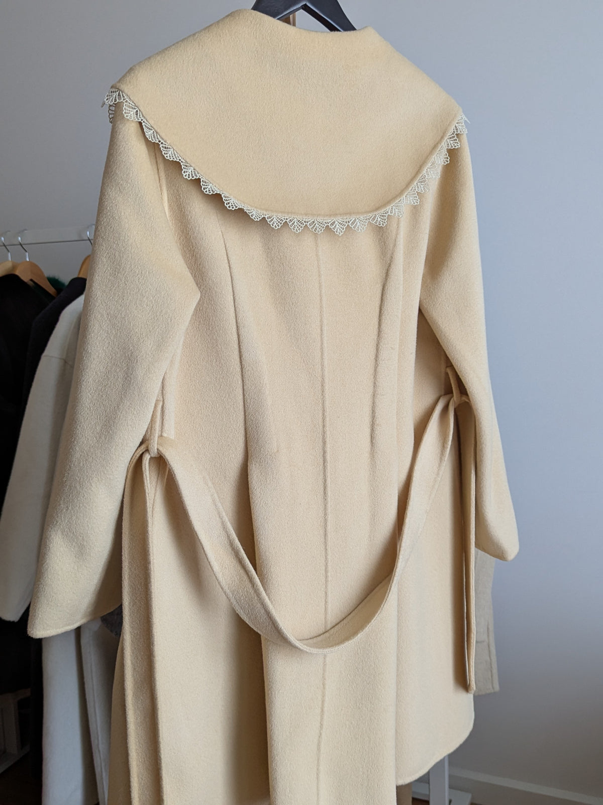077 100% Wool Coat Yellow S 6-8