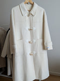 274 68% Wool Coat S 10-12 Cream