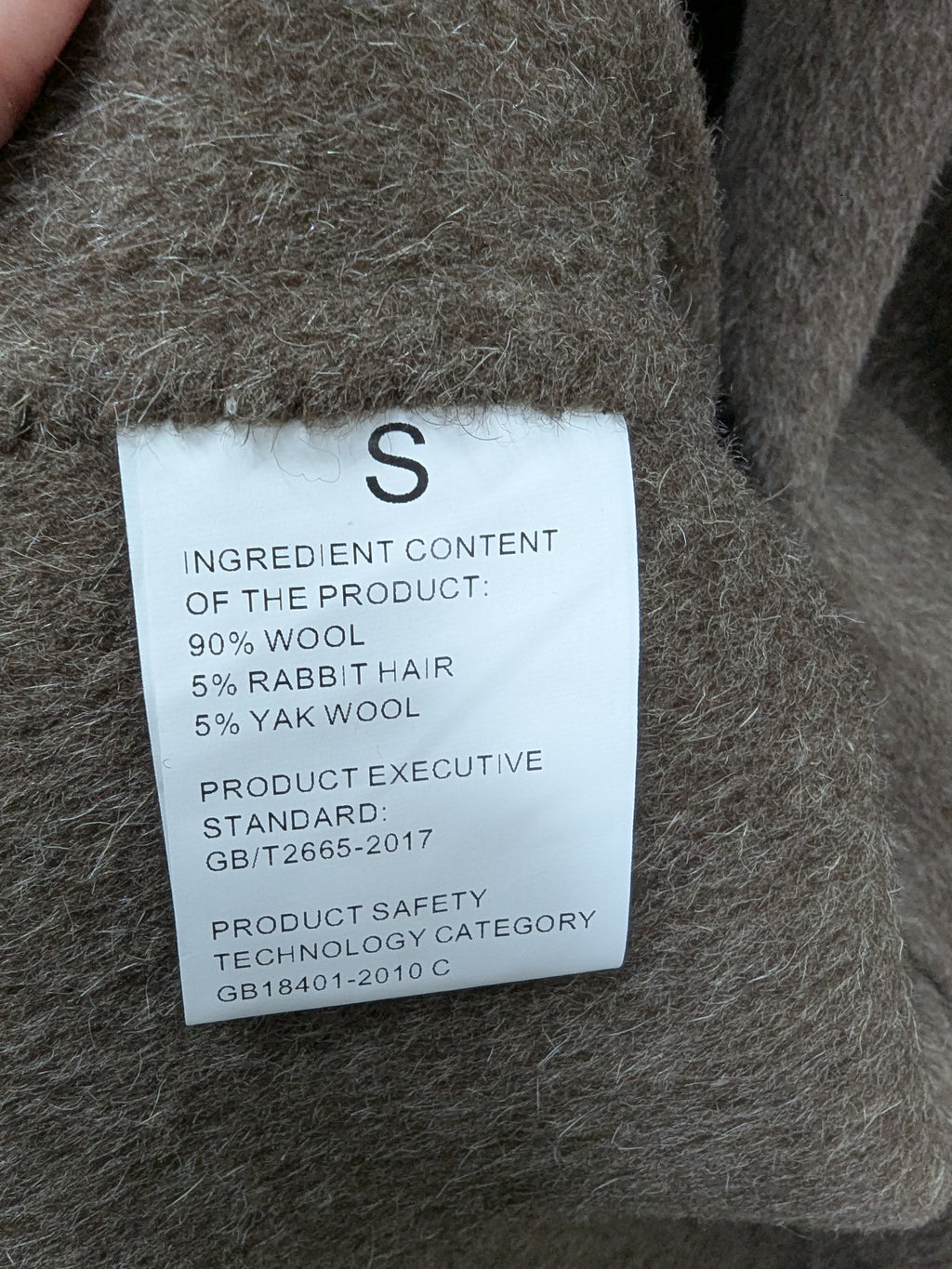Premium Rabbit fur Yak Wool Coat Women Color Brown Grey Oat