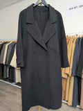 131 70% Wool Coat Charcoal S 10-14