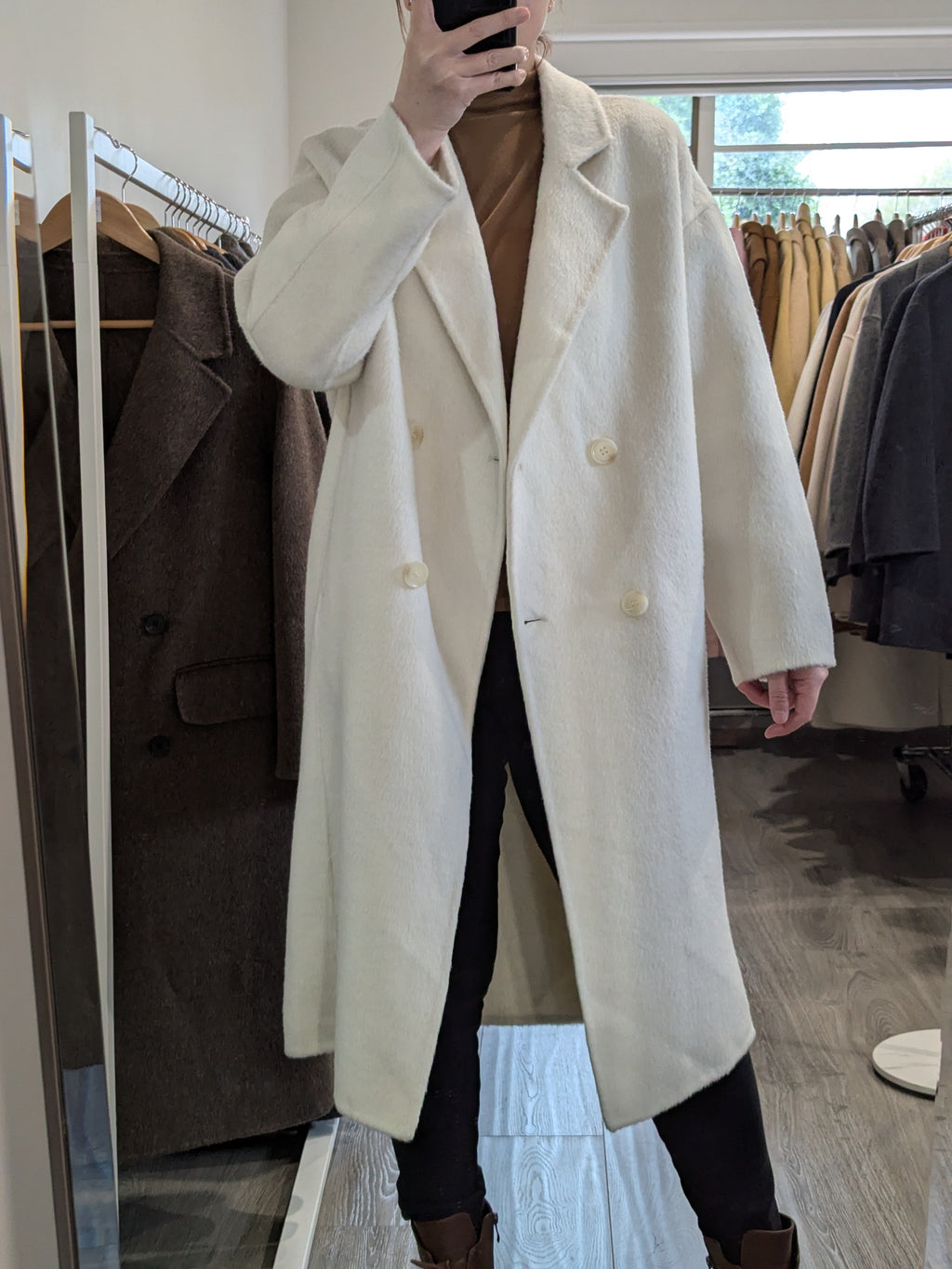 135 70% Wool Coat Beige S 8-12