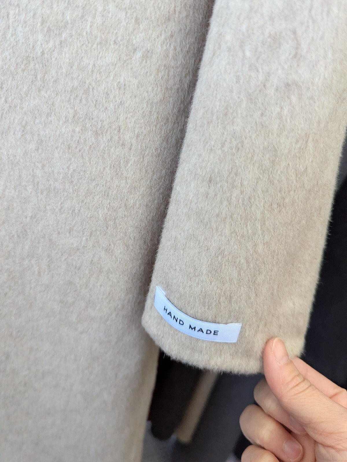 233 100% Wool Coat M 10-14 Oat milk