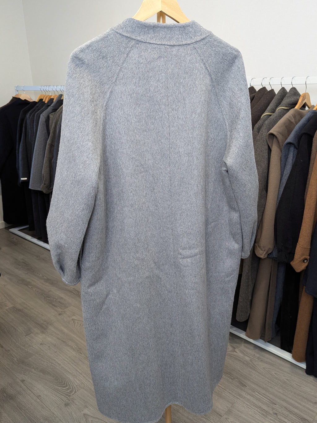 181 70% Wool Coat Light Grey & Grey & Charcoal