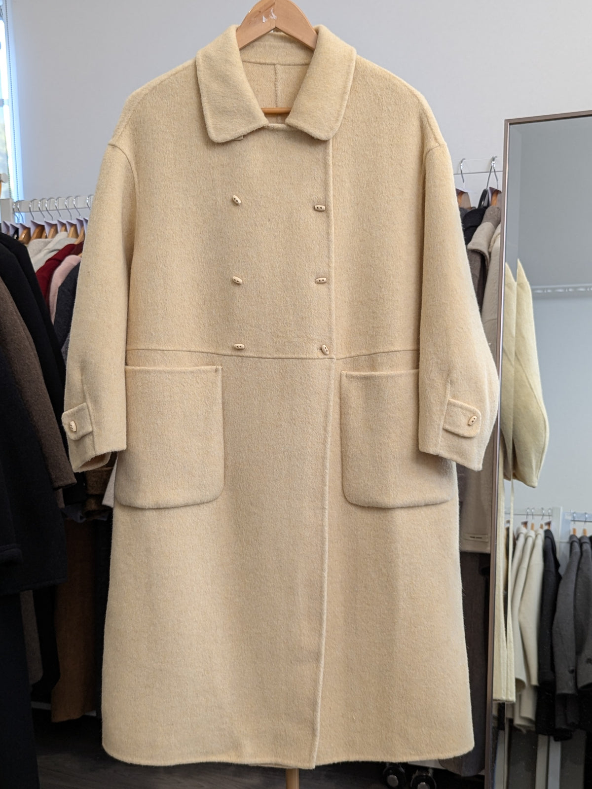 267 75% Wool Coat Yellow S 8-12