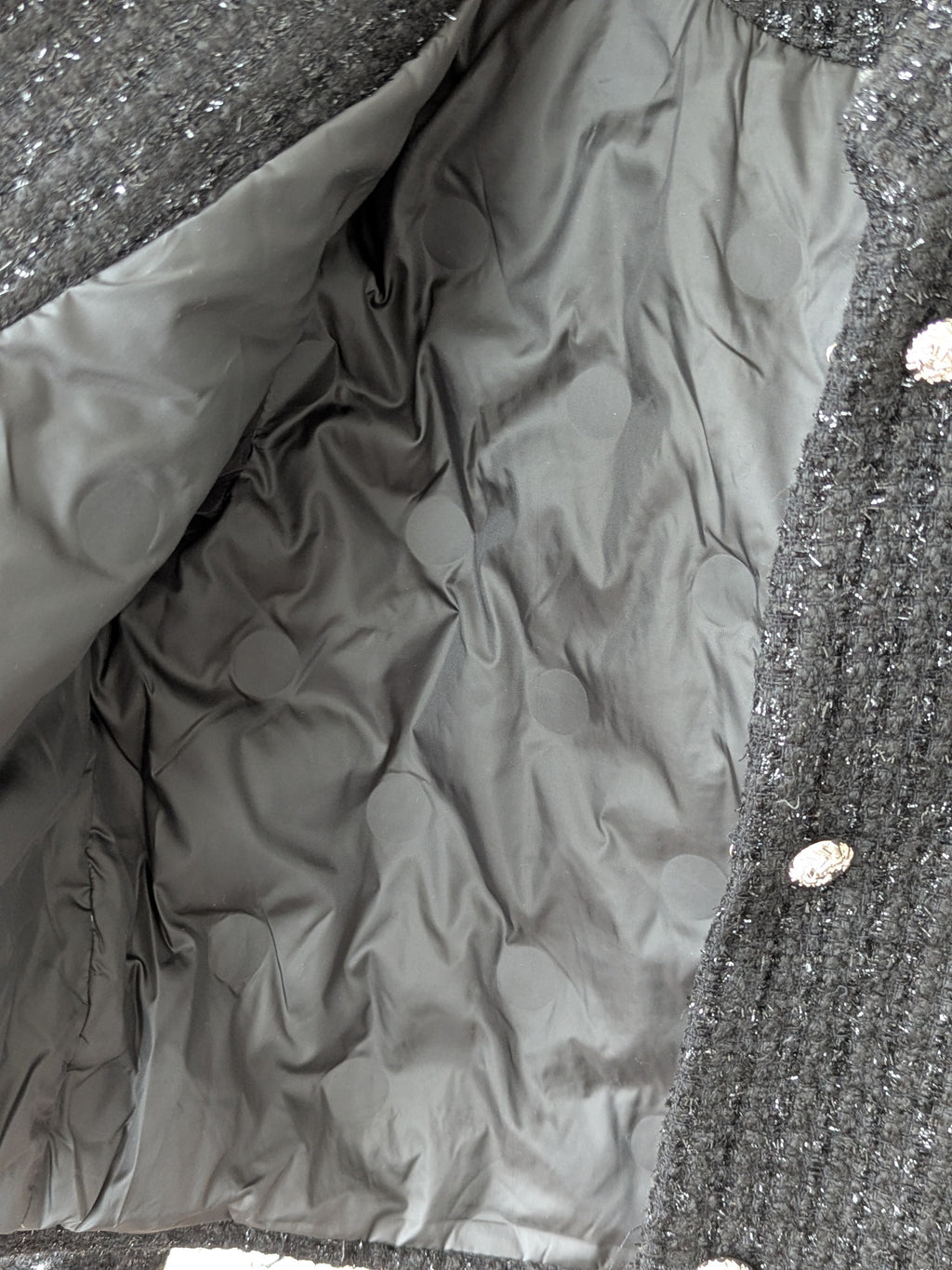 Goose Down Tweed Jacket 140 Size 6-8