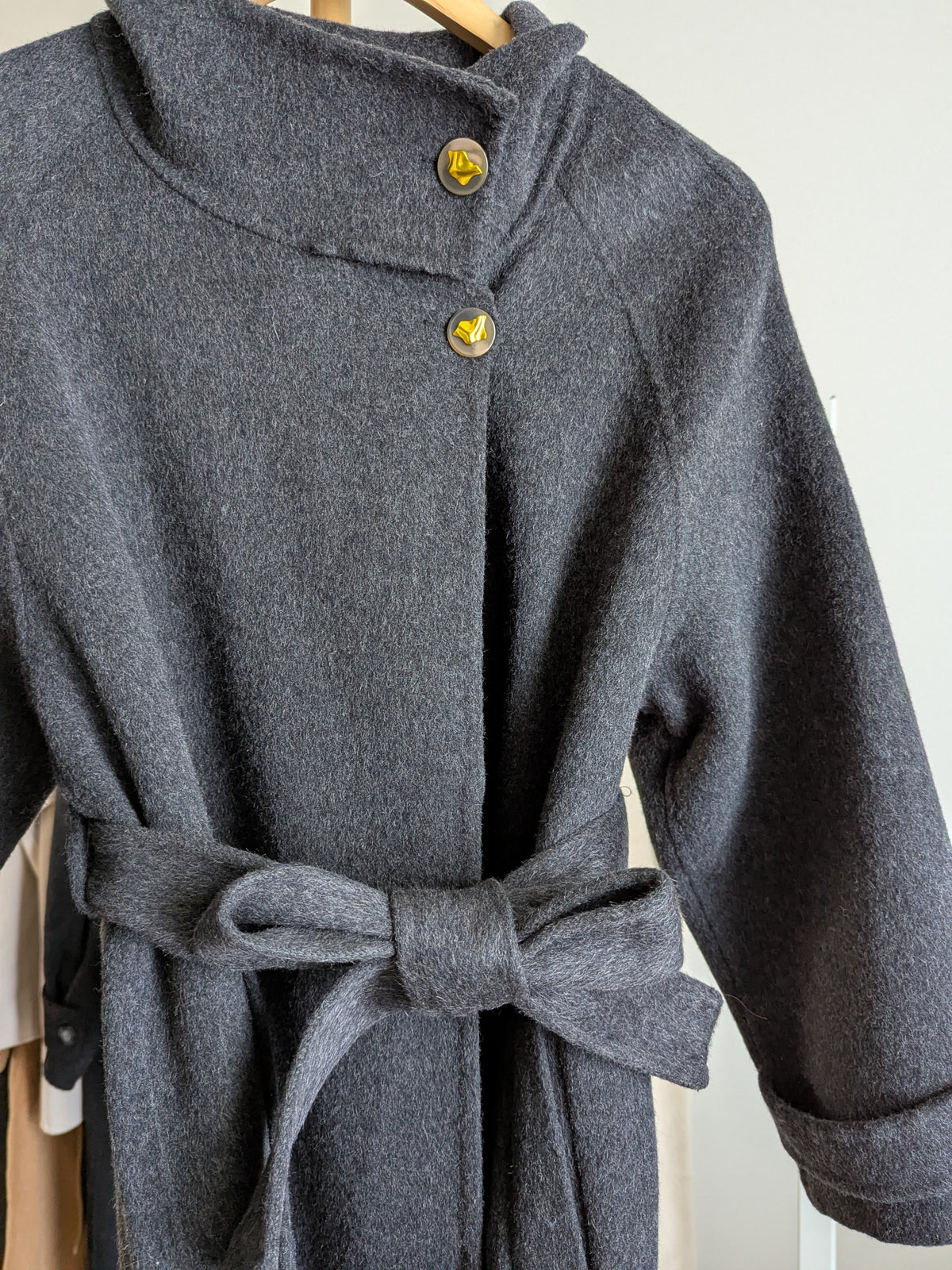 189 Wool Coat Charcoal M 10-12