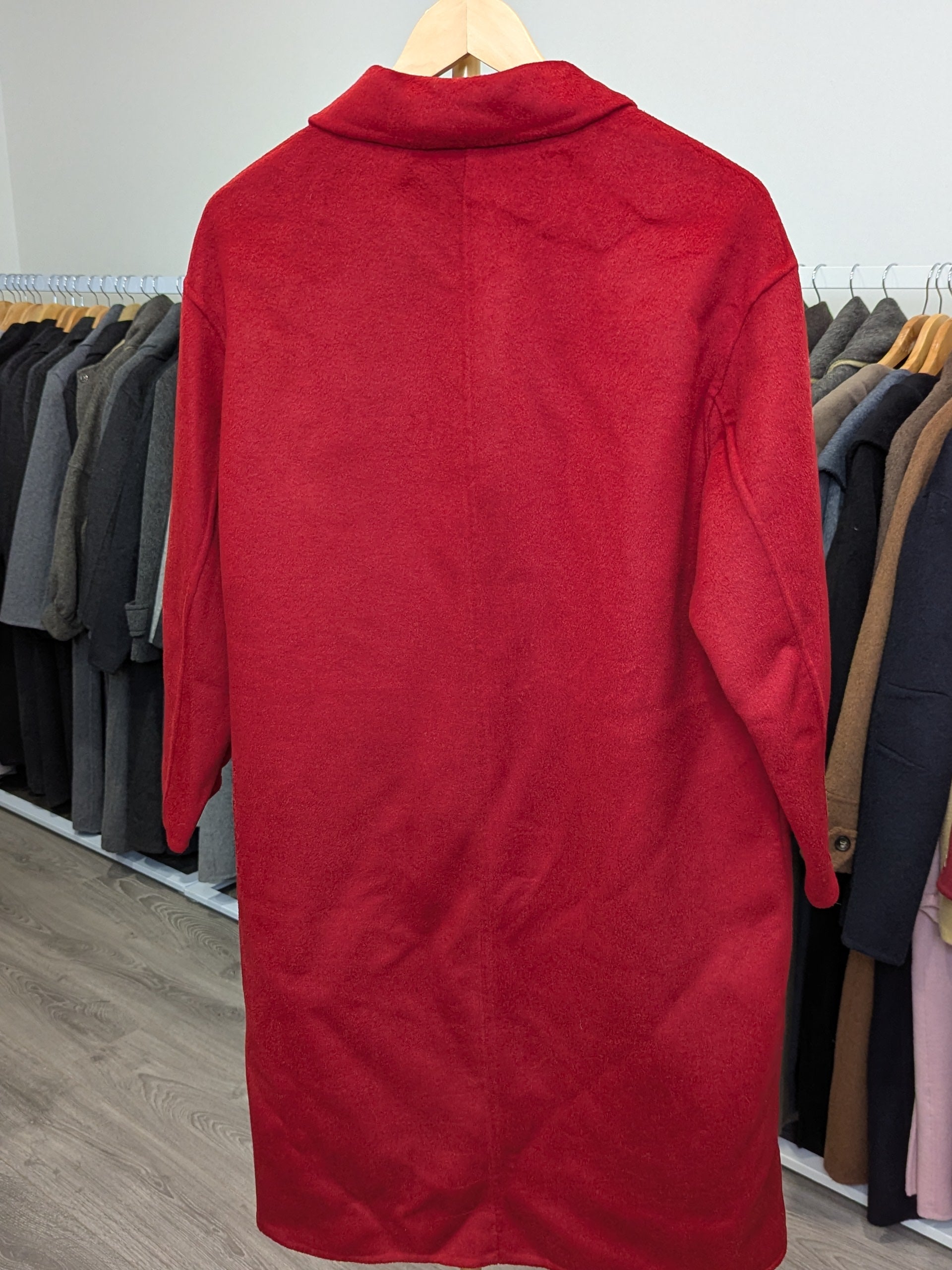 194 70% Wool Coat Red M 8-10