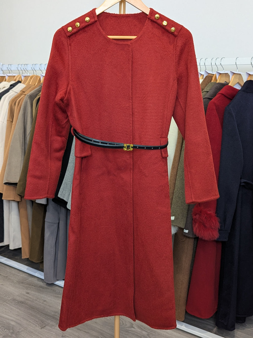 115 70% Wool Coat Red