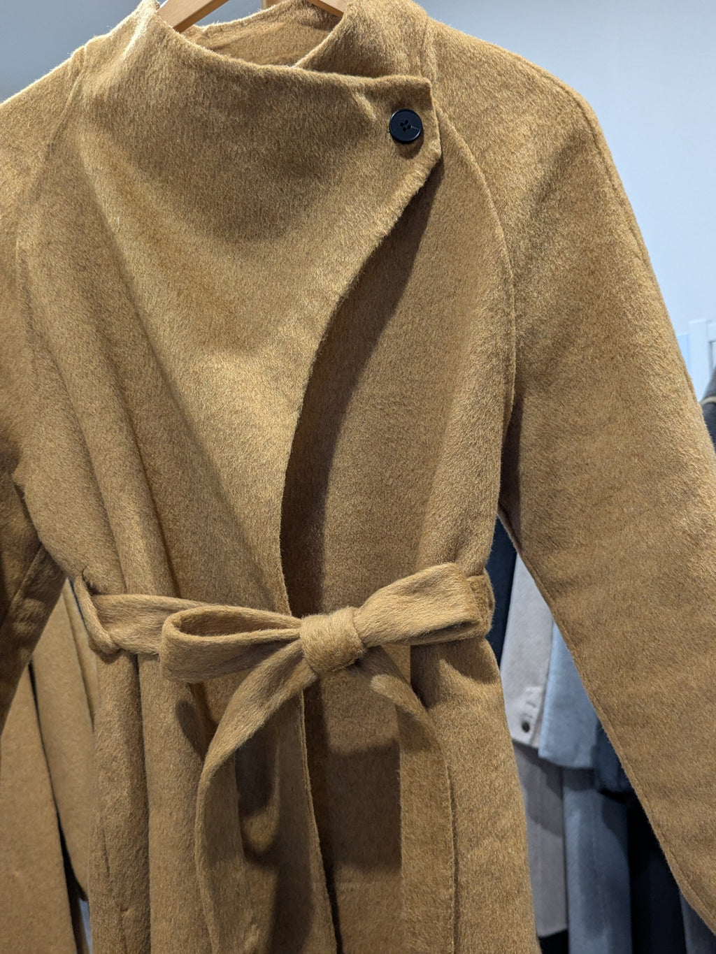142 100% Wool Coat Mustard Yellow S 6-8 M 10-12