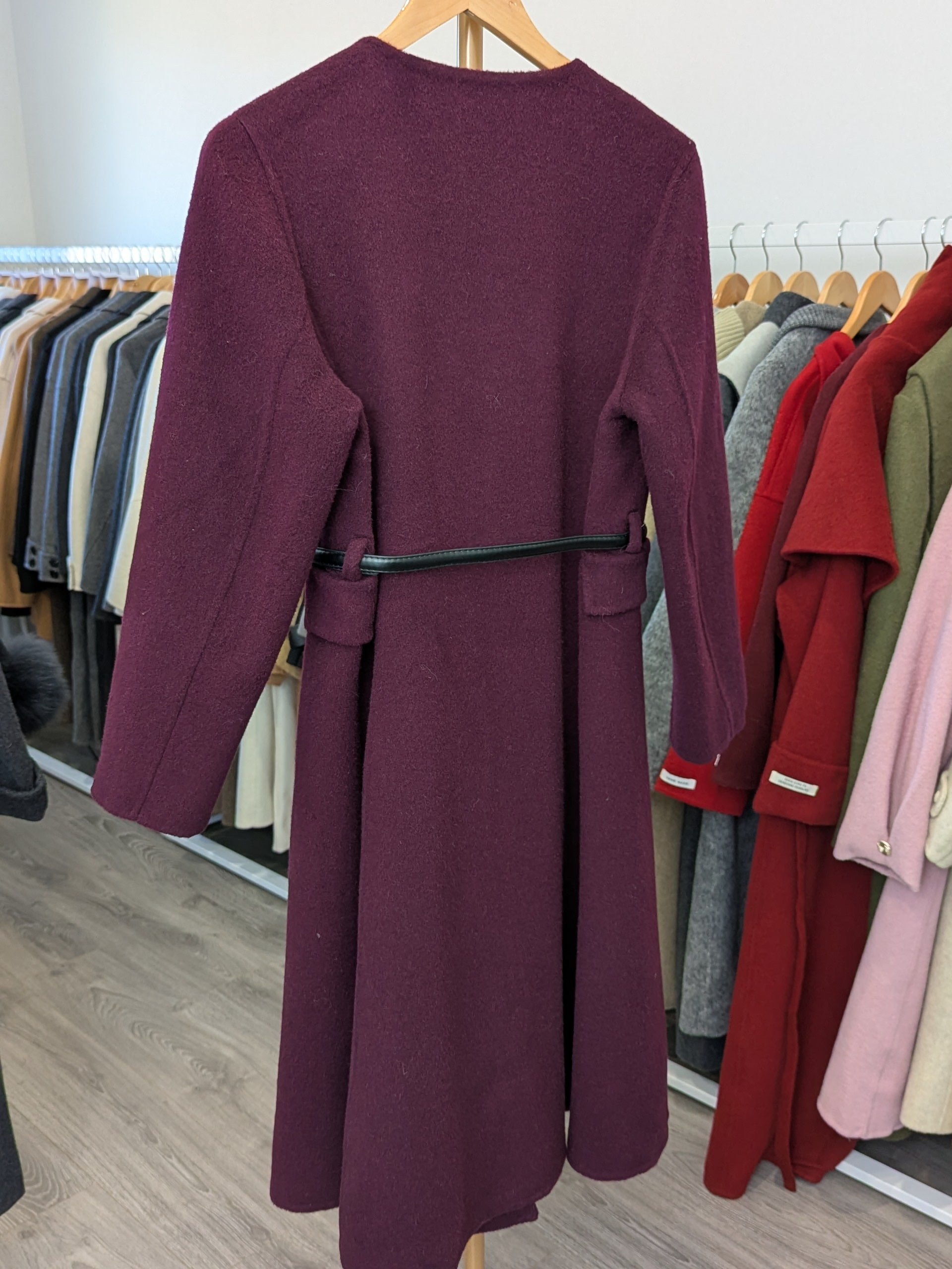176 70% Wool Coat Purple