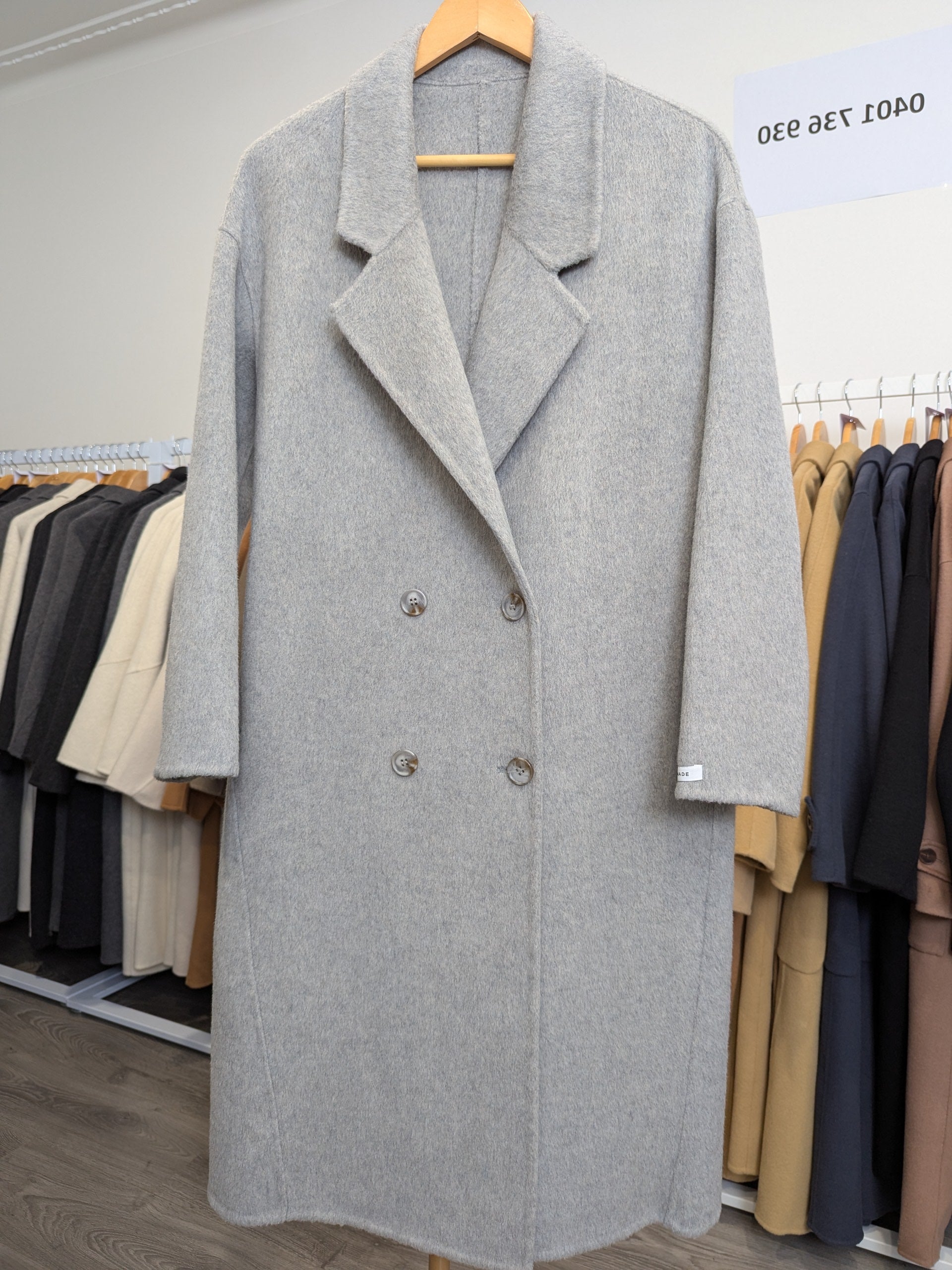 204 70% Wool Coat Grey S 10-14