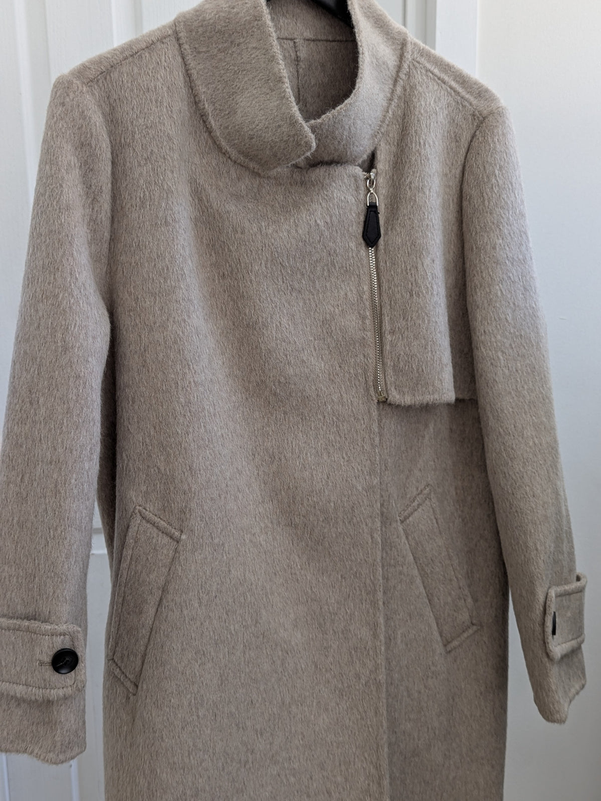 195 67% Wool Coat Oat S 8-10