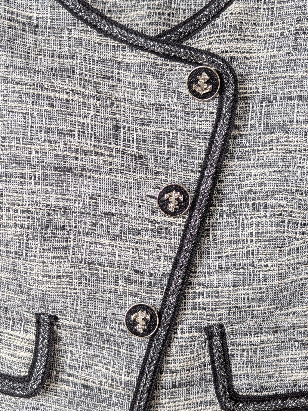 Goose Down Tweed Jacket 132 Size 4-6 6-8