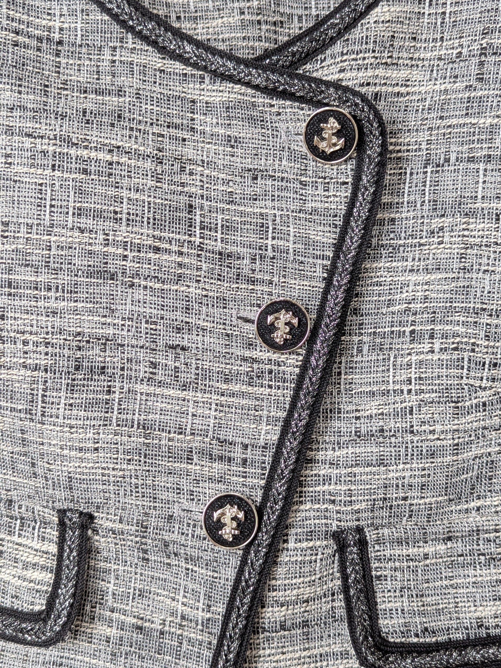 Goose Down Tweed Jacket 132 Size 4-6 6-8