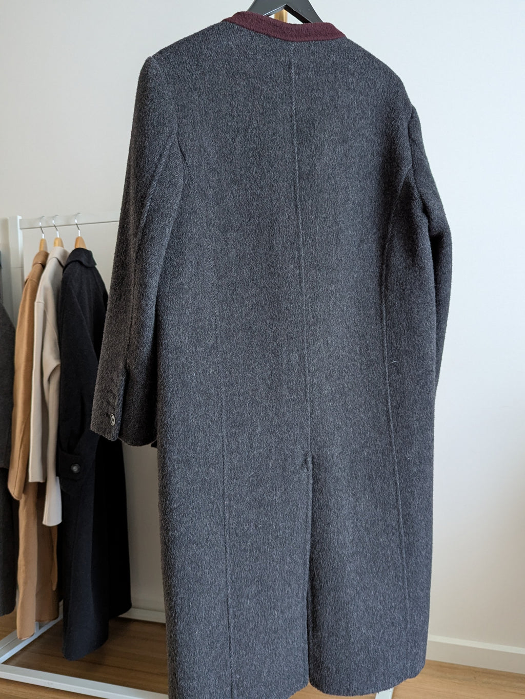 286 70% Wool Coat Dark Grey M 10-12