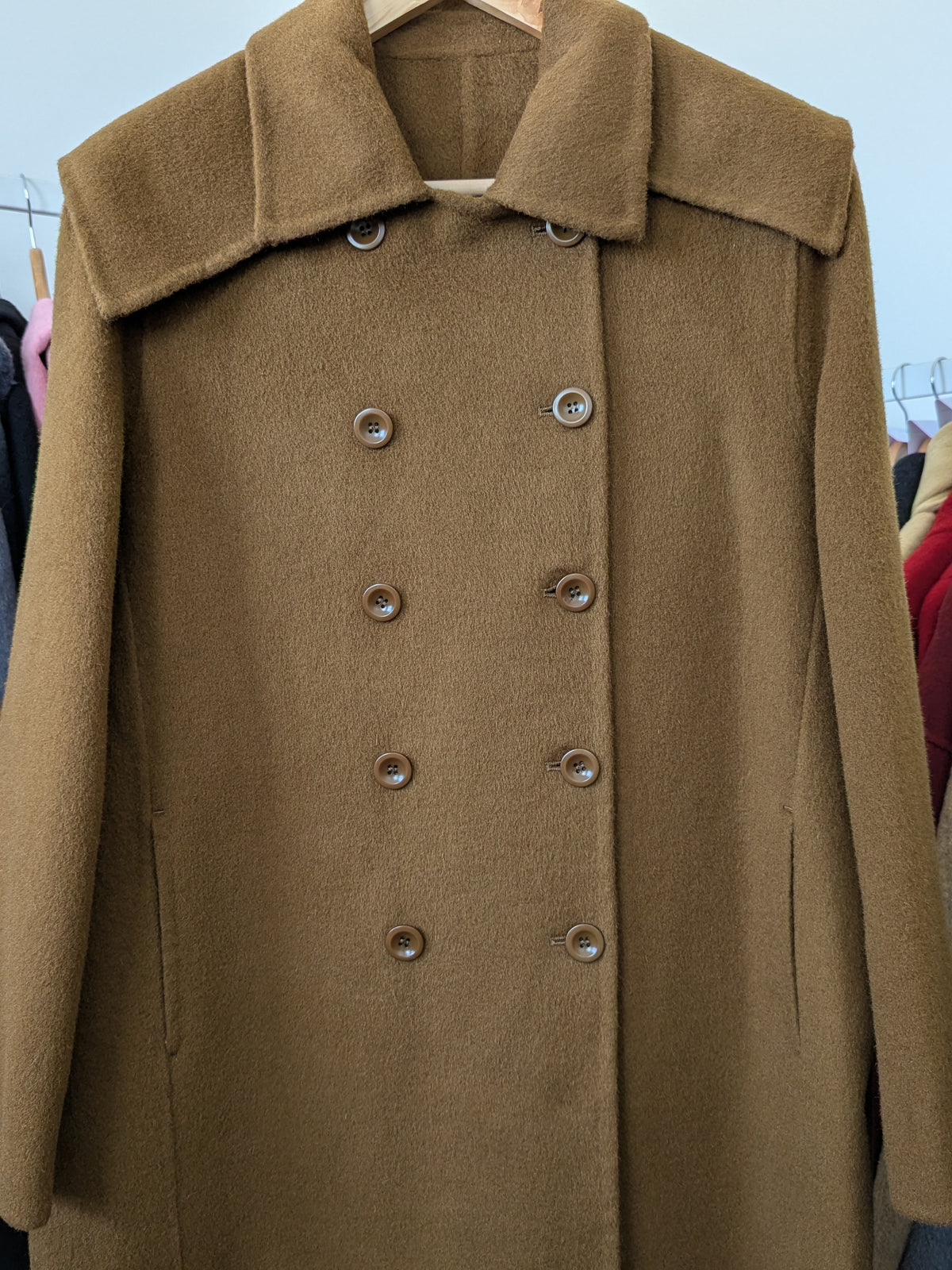 279 100% Wool Coat S 10-12 mustard yellow