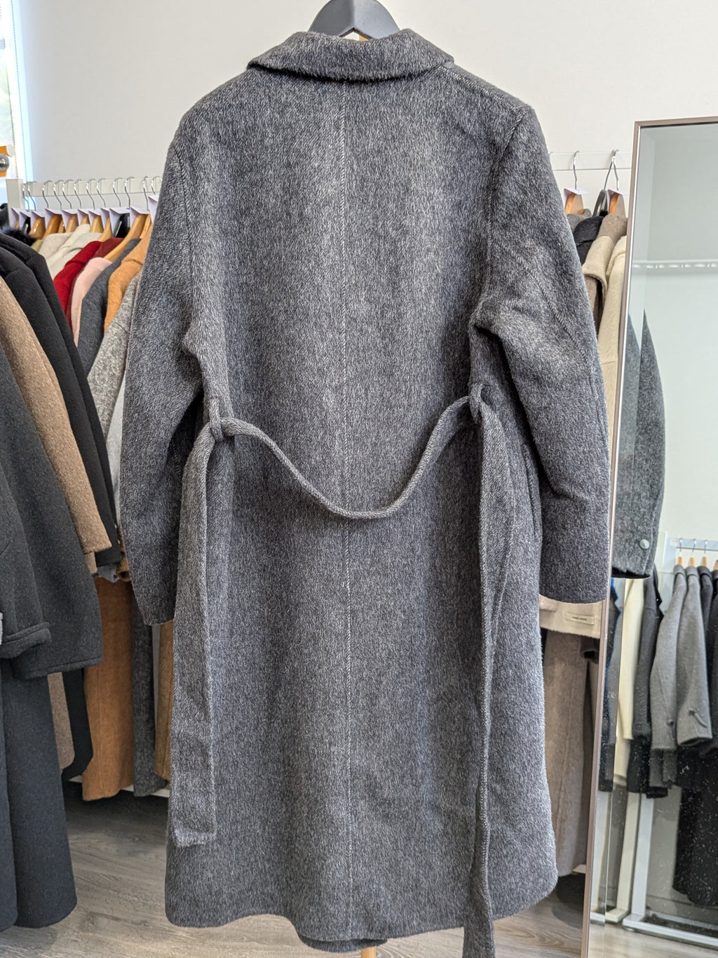 272 31% Wool 56% Alpaca Wool Coat Dark Grey M 10-14