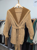 220 68% Wool Coat Yellow L 10-12