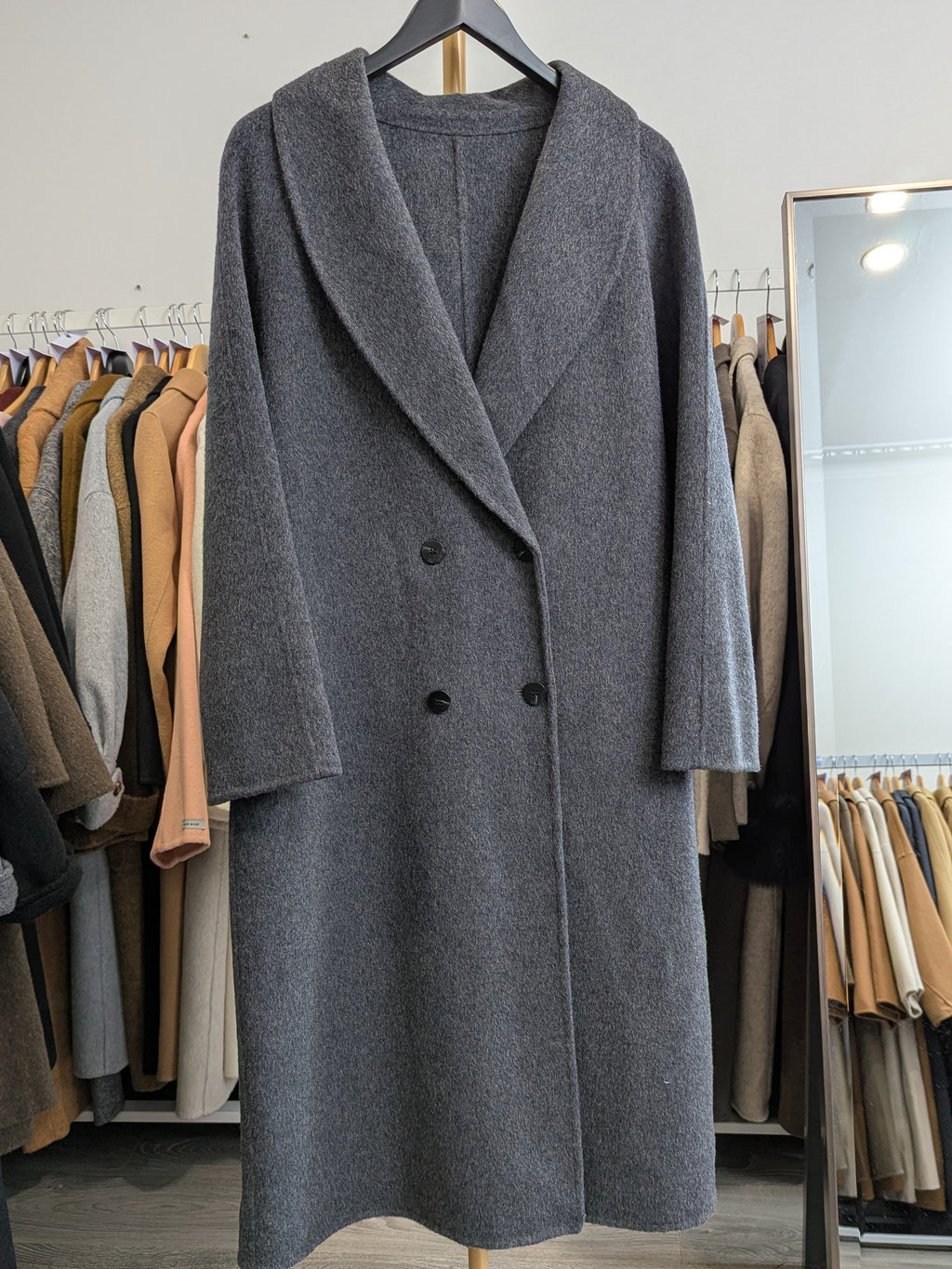 270 70% Wool Coat Dark Grey M 8-10