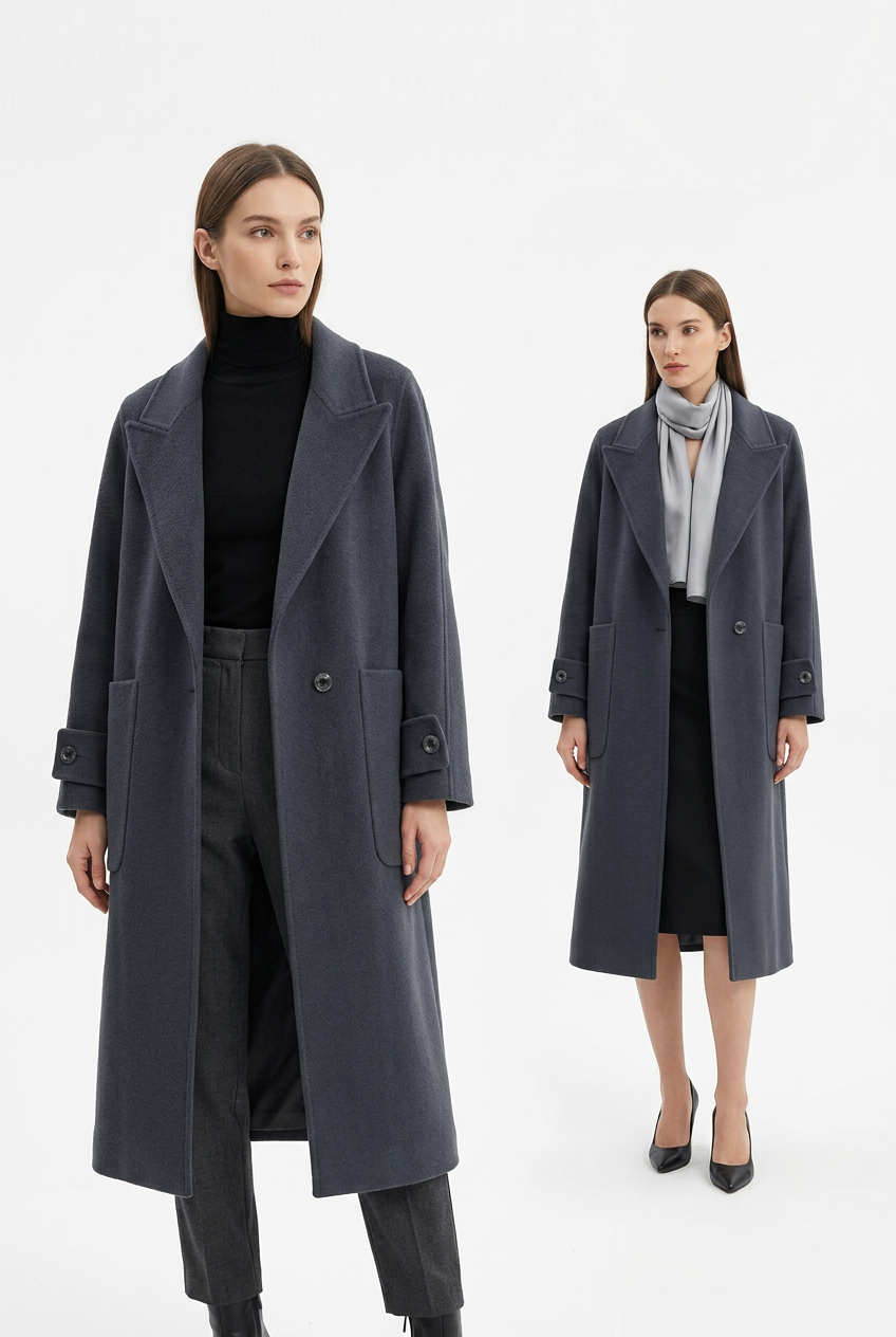 023 100% Wool Coat Navy S 10-12 M 14-16