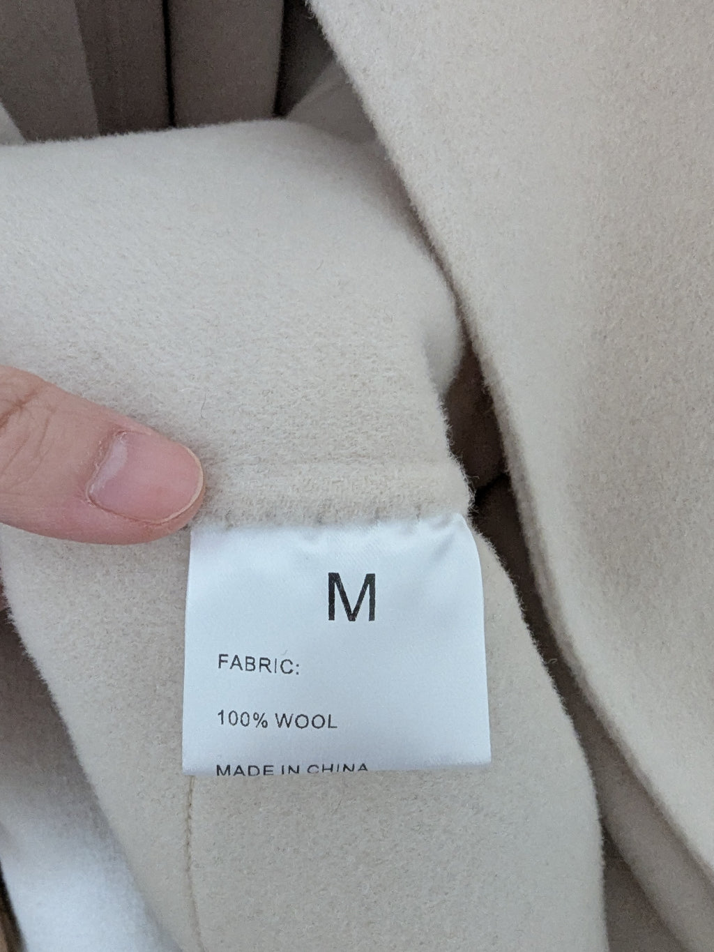 020 100% Wool Coat White