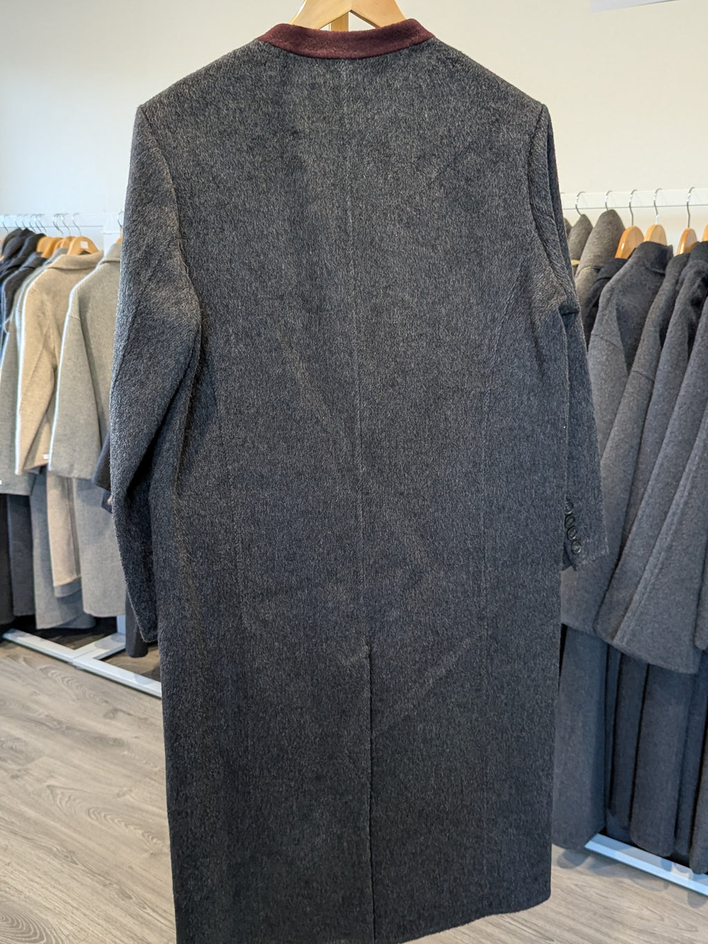 168 70% Wool Coat Charcoal