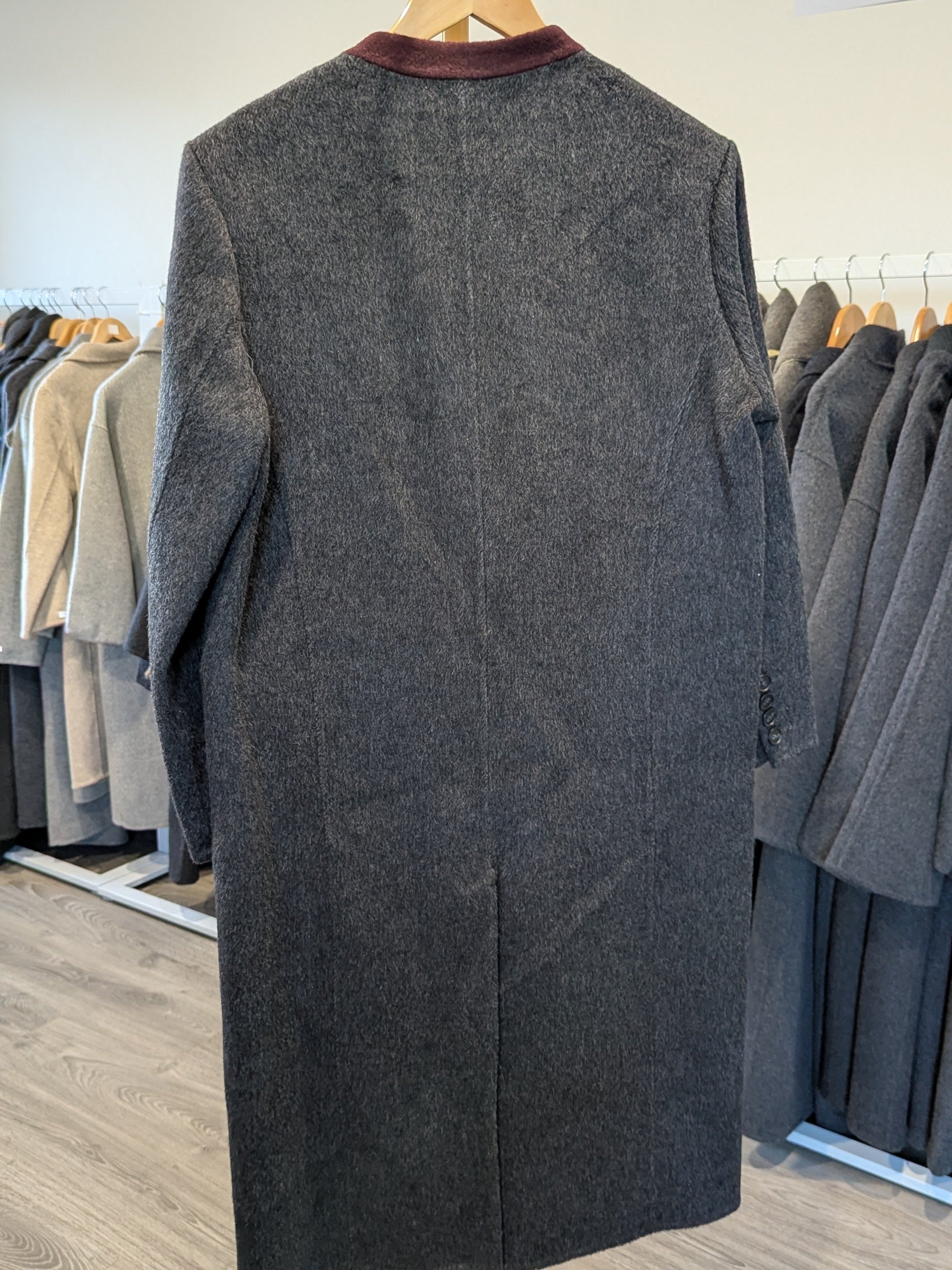168 70% Wool Coat Charcoal