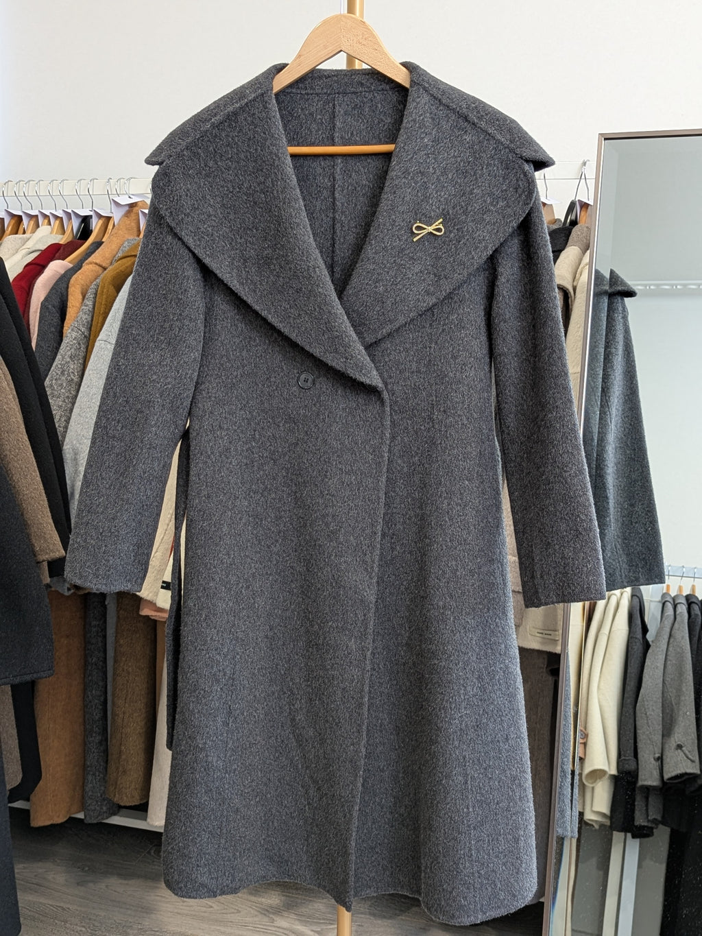 265 70% Wool Coat Dark Grey M 10-12