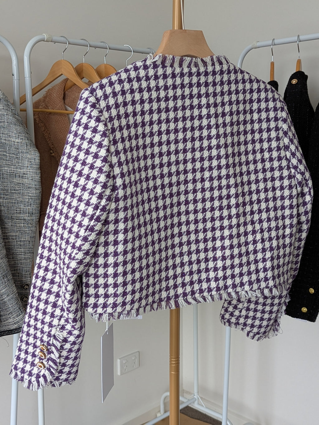 Goose Down Tweed Jacket 133 Size 8-10