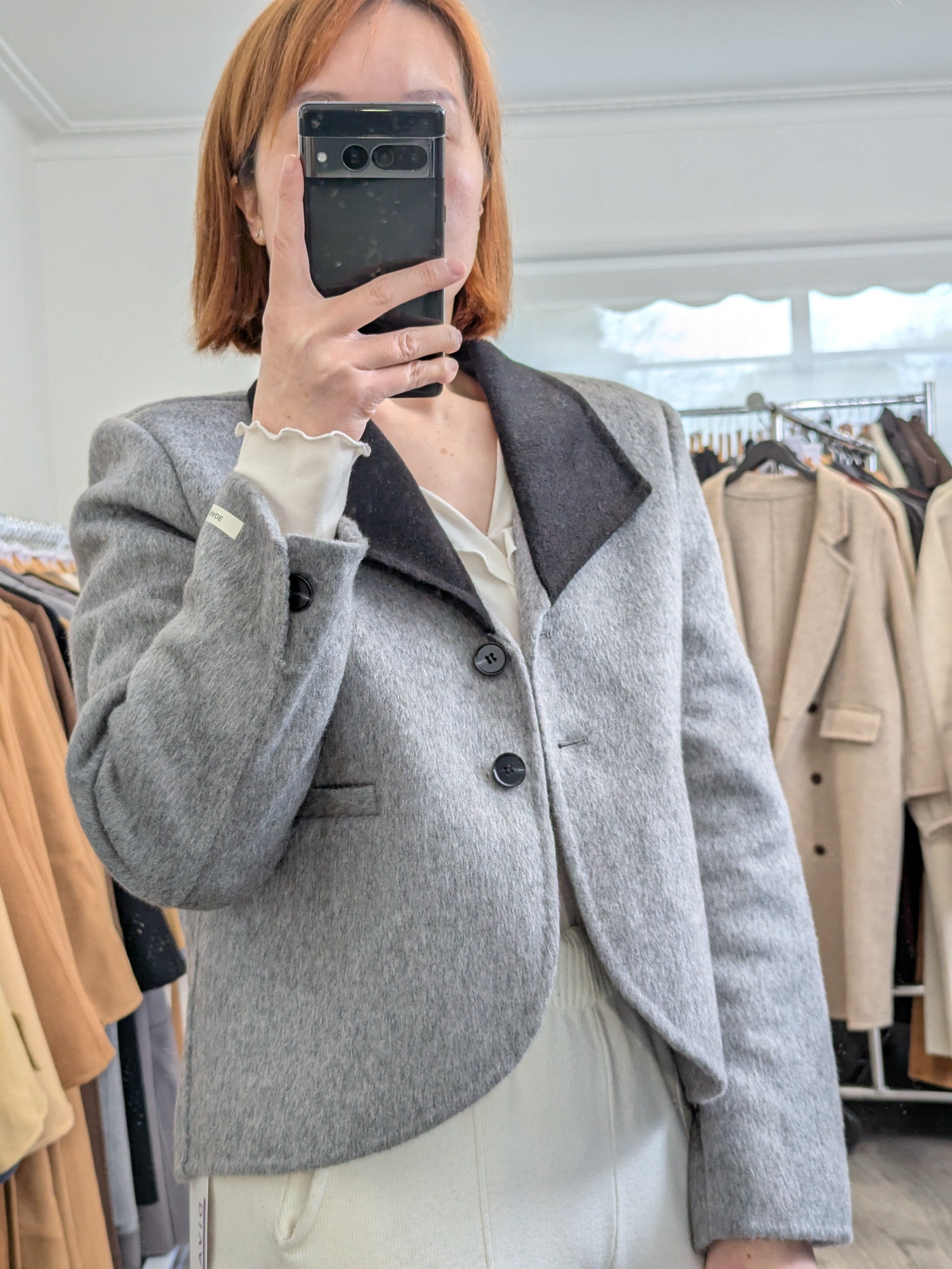 251 100% Wool Coat Grey S 8-10