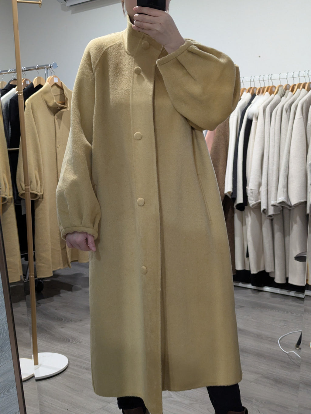 145 100% Wool Coat Mustard Yellow S 10-14