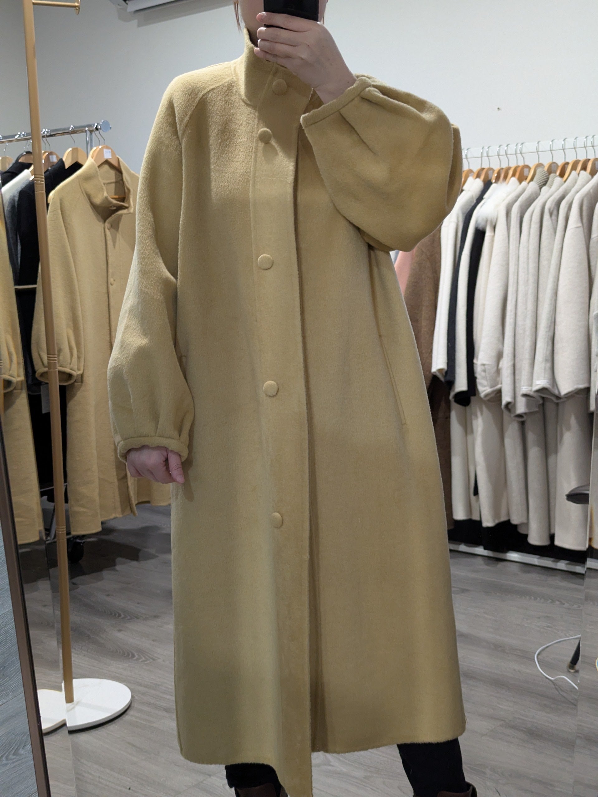 145 100% Wool Coat Mustard Yellow S 10-14
