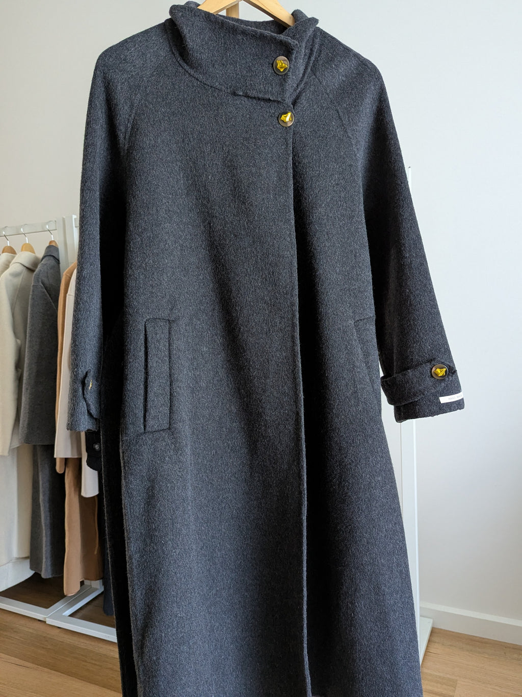 189 Wool Coat Charcoal M 10-12