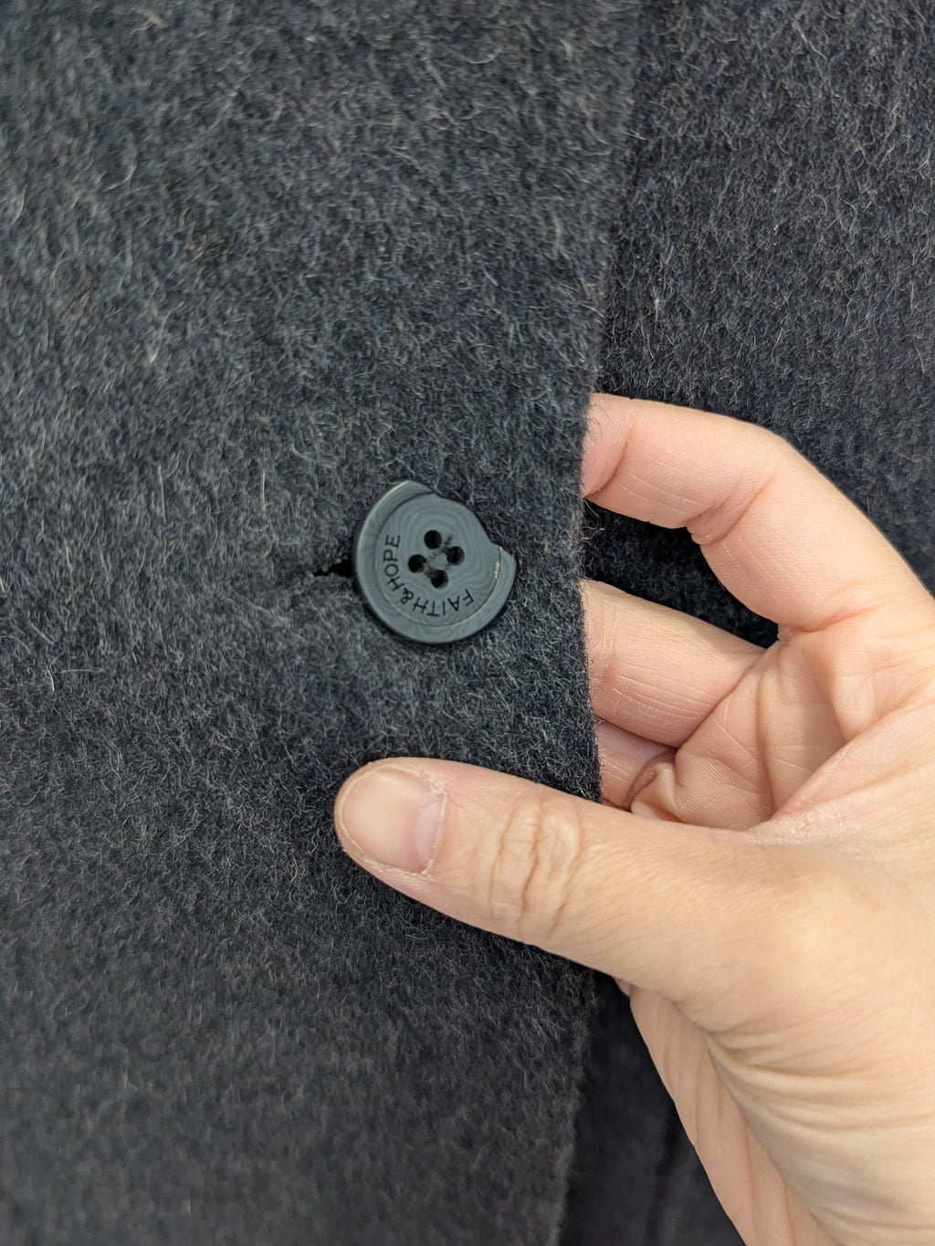 108 70% Wool Coat Dark Grey