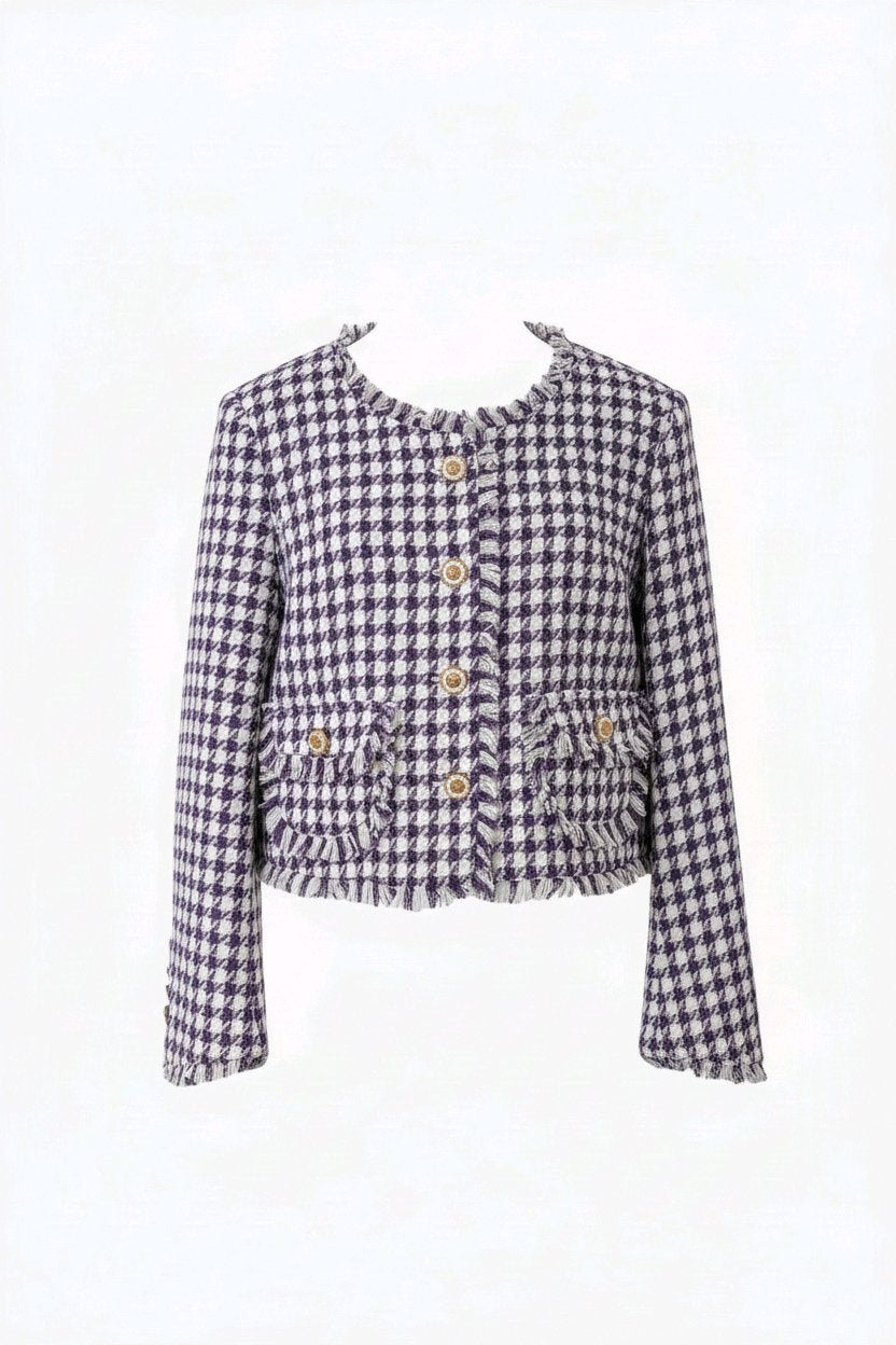 Goose Down Tweed Jacket 133 Size 8-10