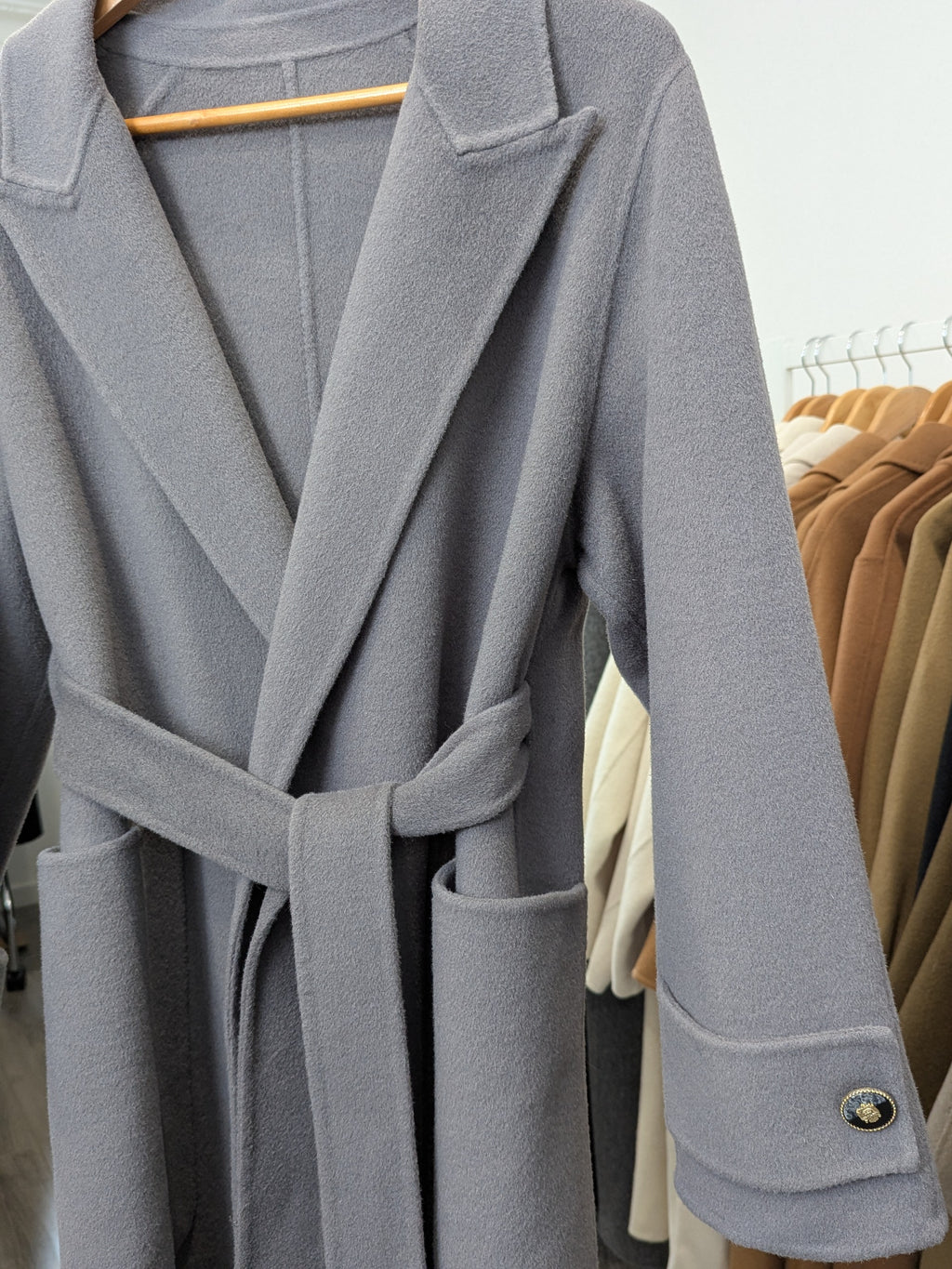 029 100% Wool Coat Grey