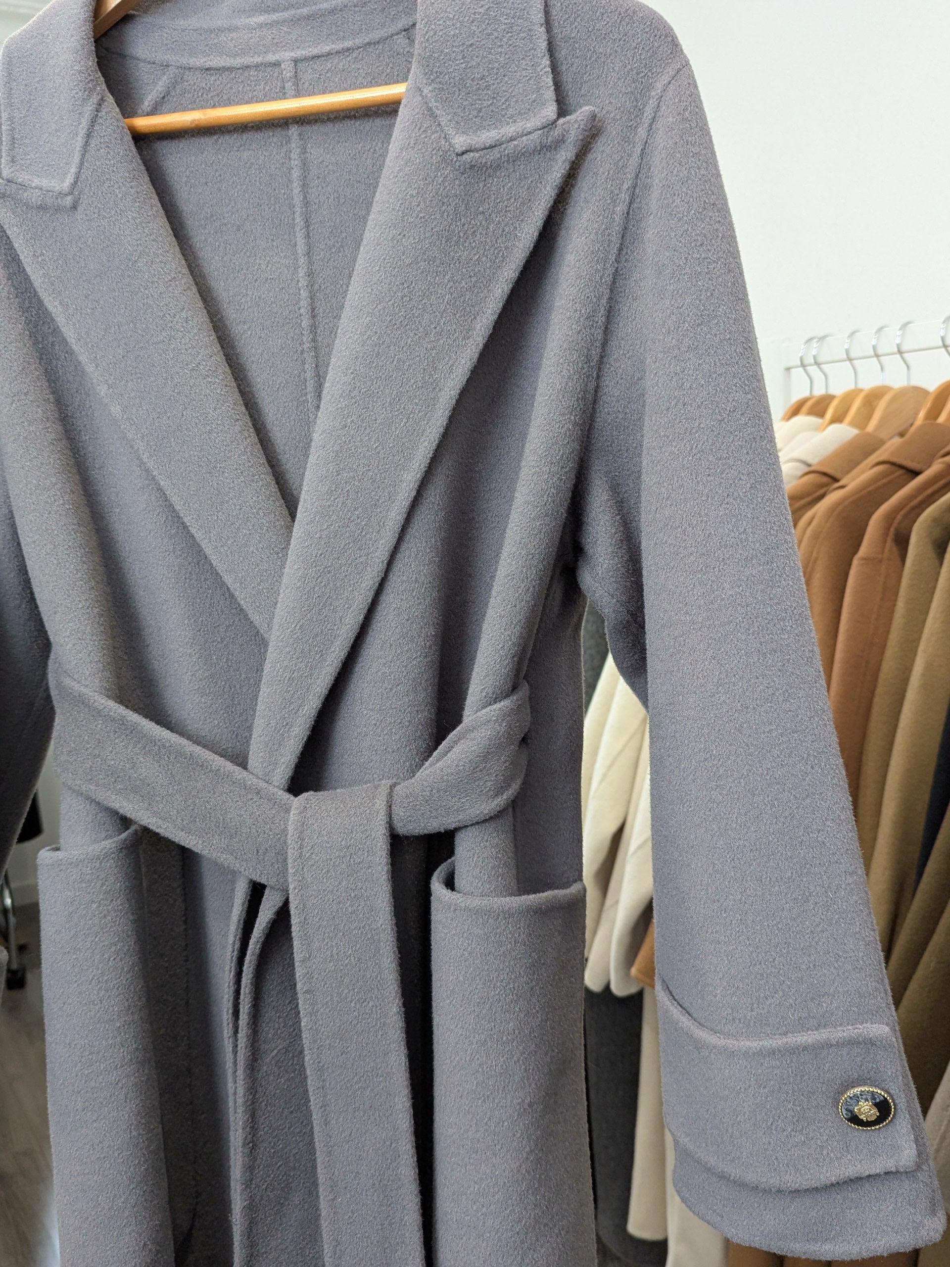 029 100% Wool Coat Grey