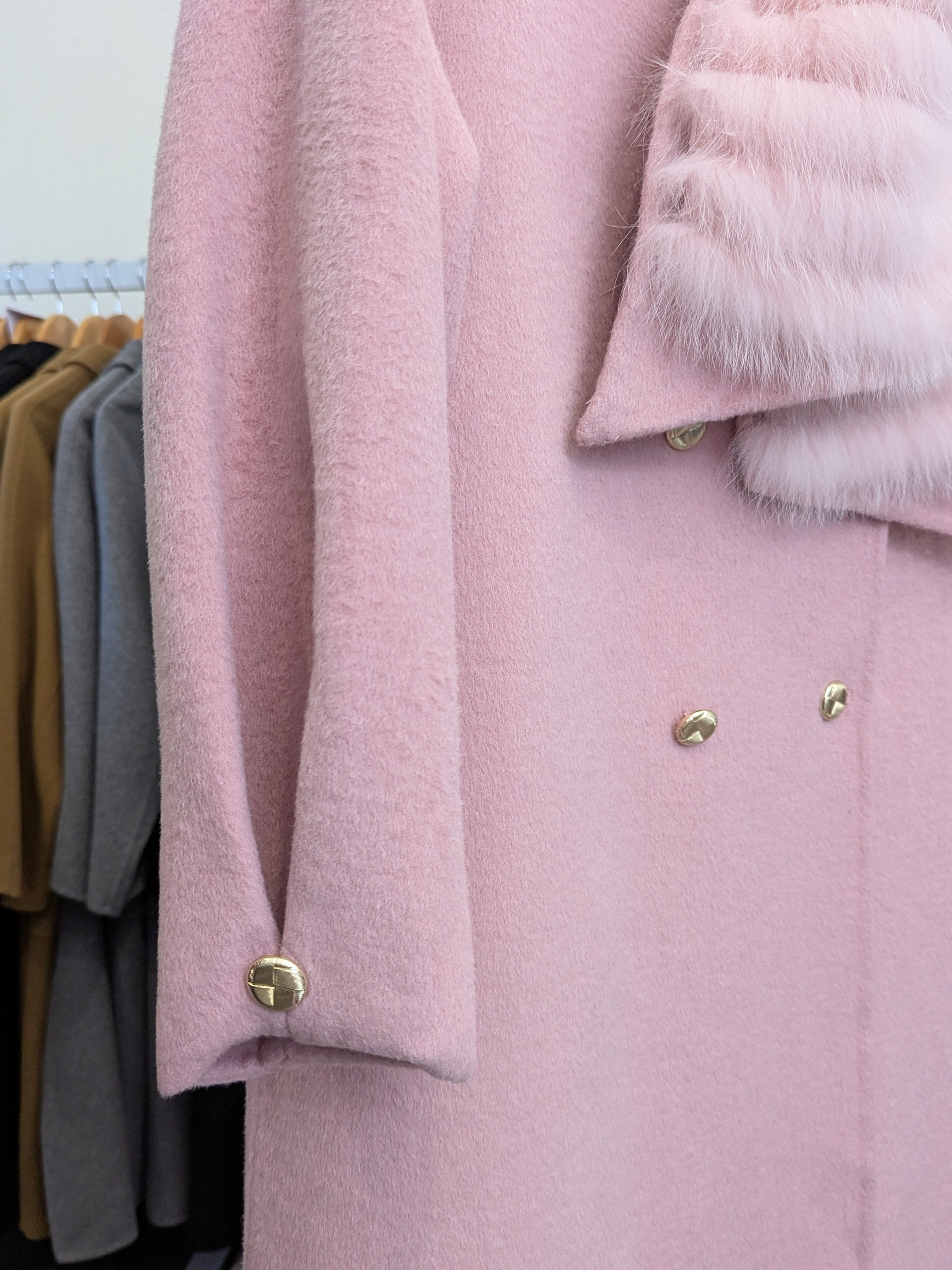 131 100% Wool Coat Pink
