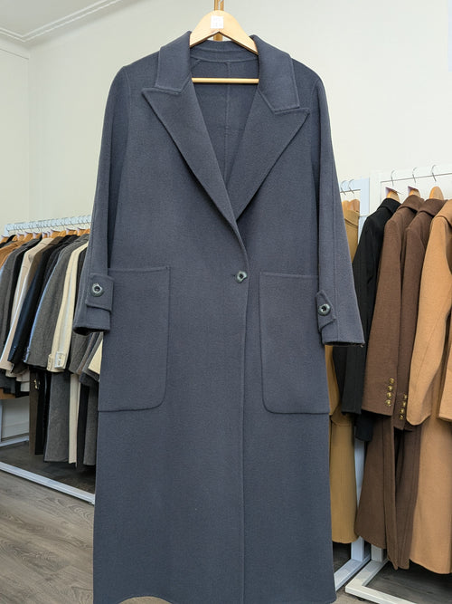 023 100% Wool Coat Navy S 10-12 M 14-16