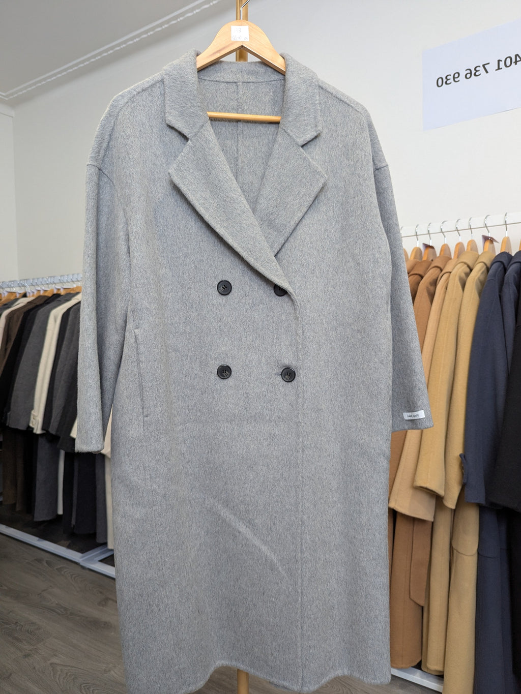 203 100% Wool Coat Grey M 10-14