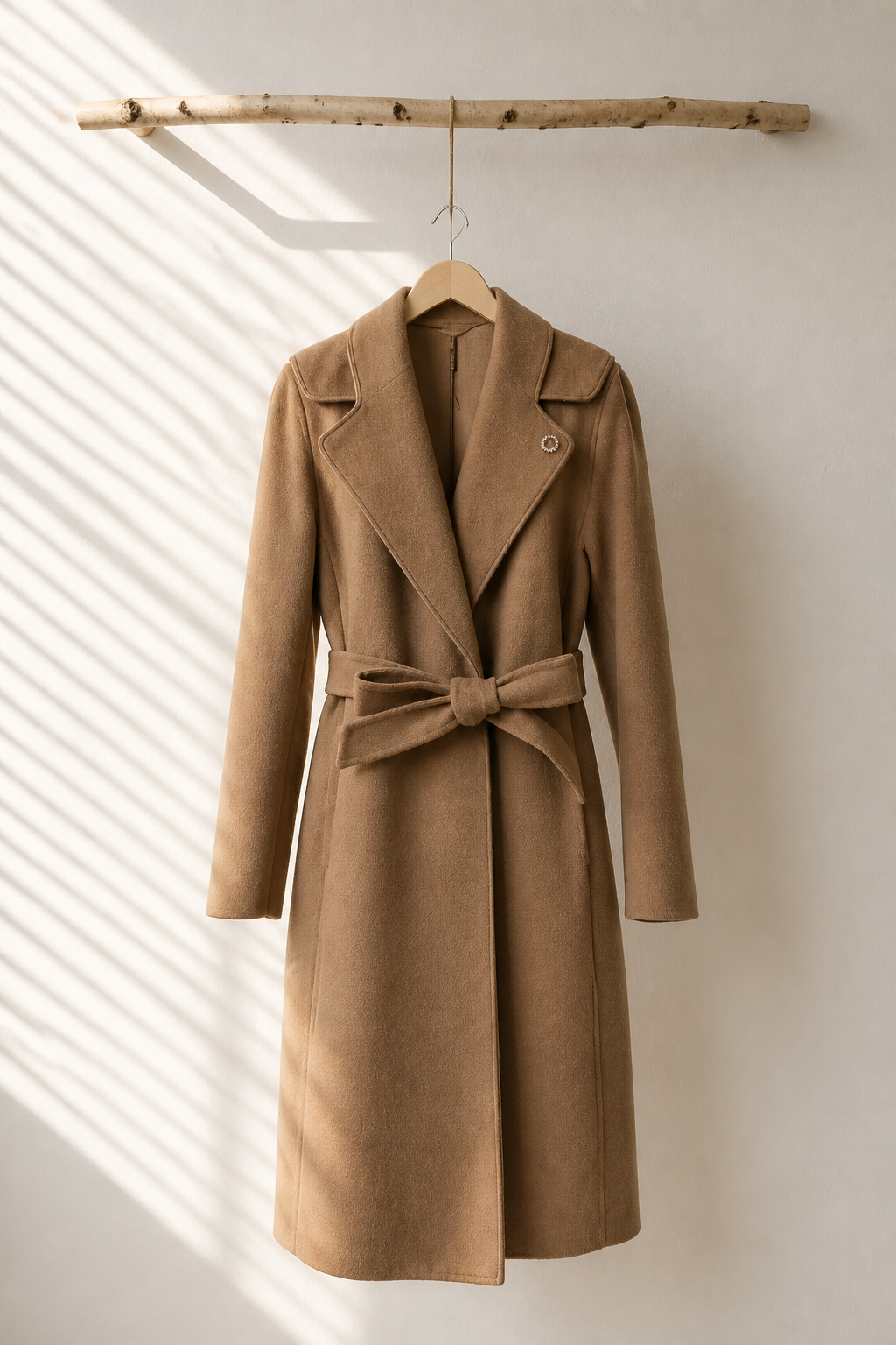 018 100% Wool Coat Camel L 8-10 XL 12-14 Petite